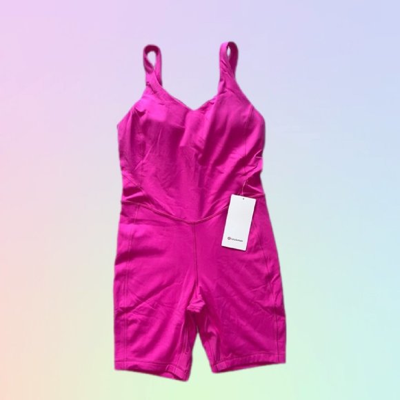 💕Lululemon Align Bodysuit Onesie 8" sonic pink SNCP NWT Size 2💕 - Picture 2 of 7